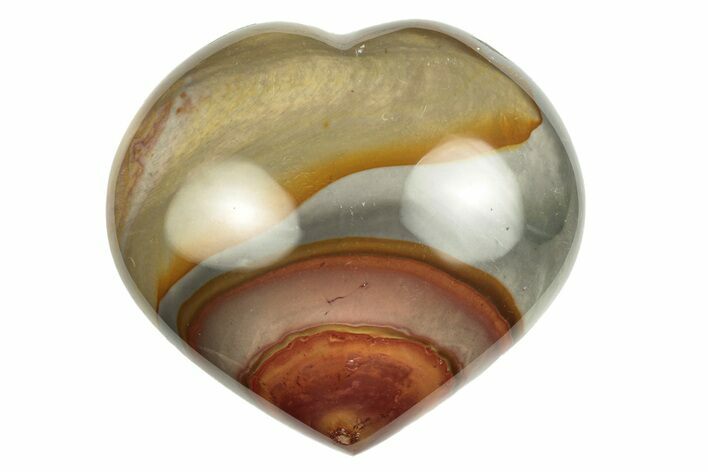 Wide, Polychrome Jasper Heart - Madagascar #254638